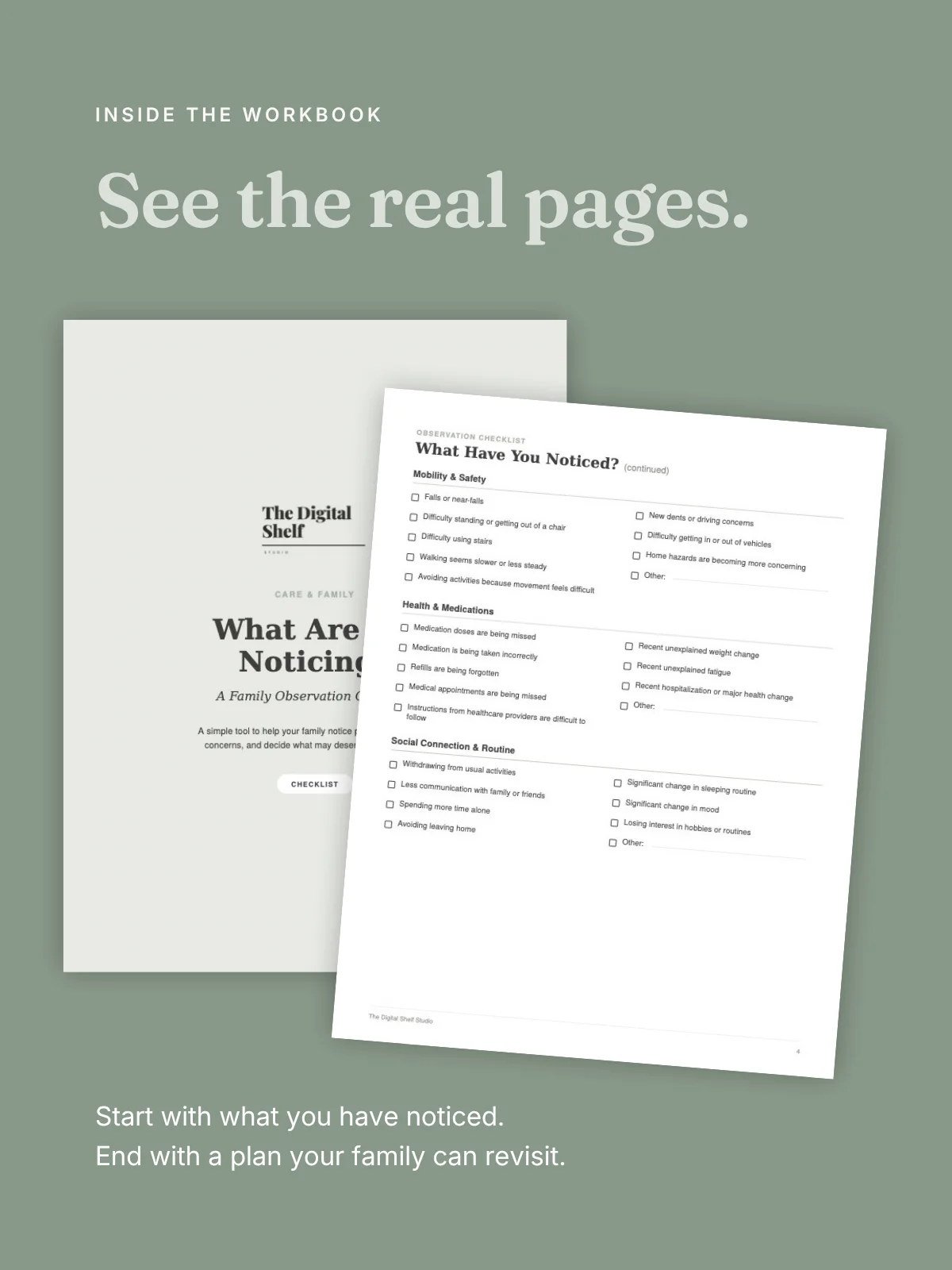 What Are We Noticing? — Family Observation Checklist product image (2)