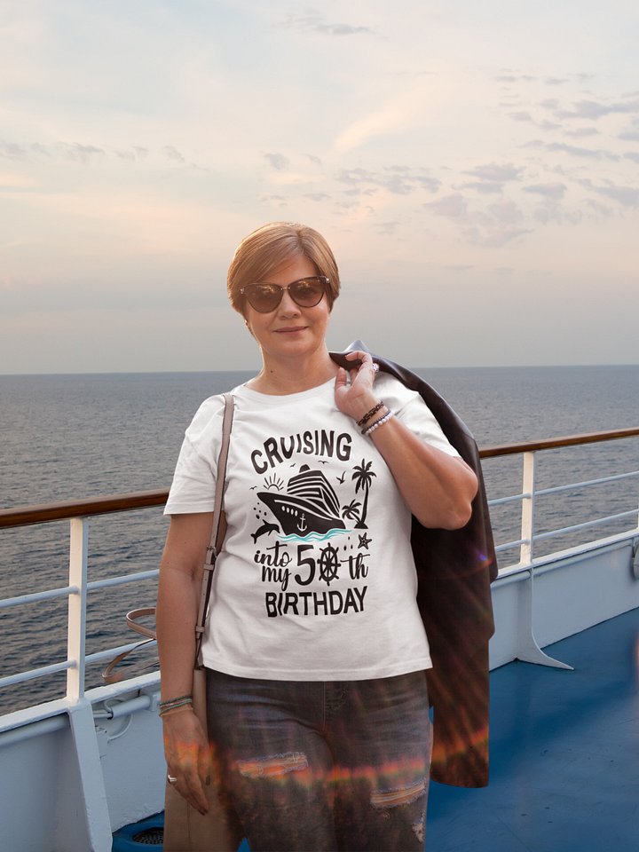 Cruising Into My 50th Birthday Unisex Softstyle T-Shirt Light Colours product image (1)