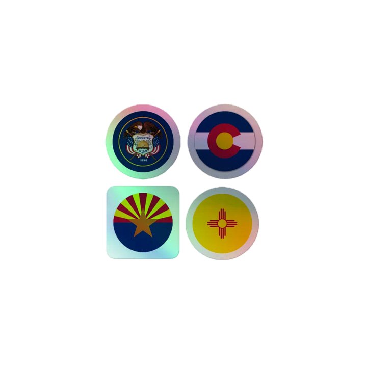 "Four Corners" Holographic Sticker Set product image (1)
