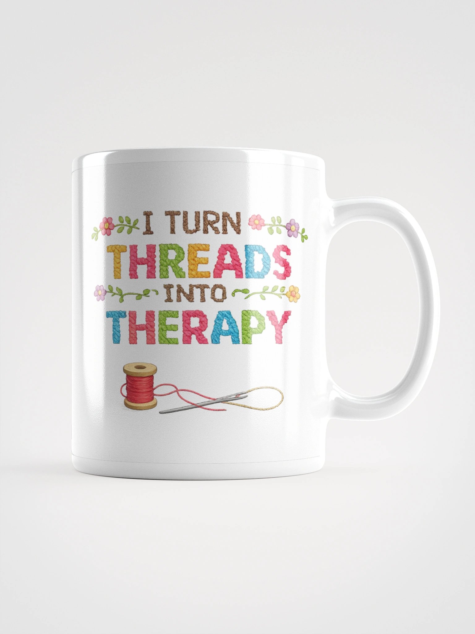 I turn threads into therapy Mug product image (4)