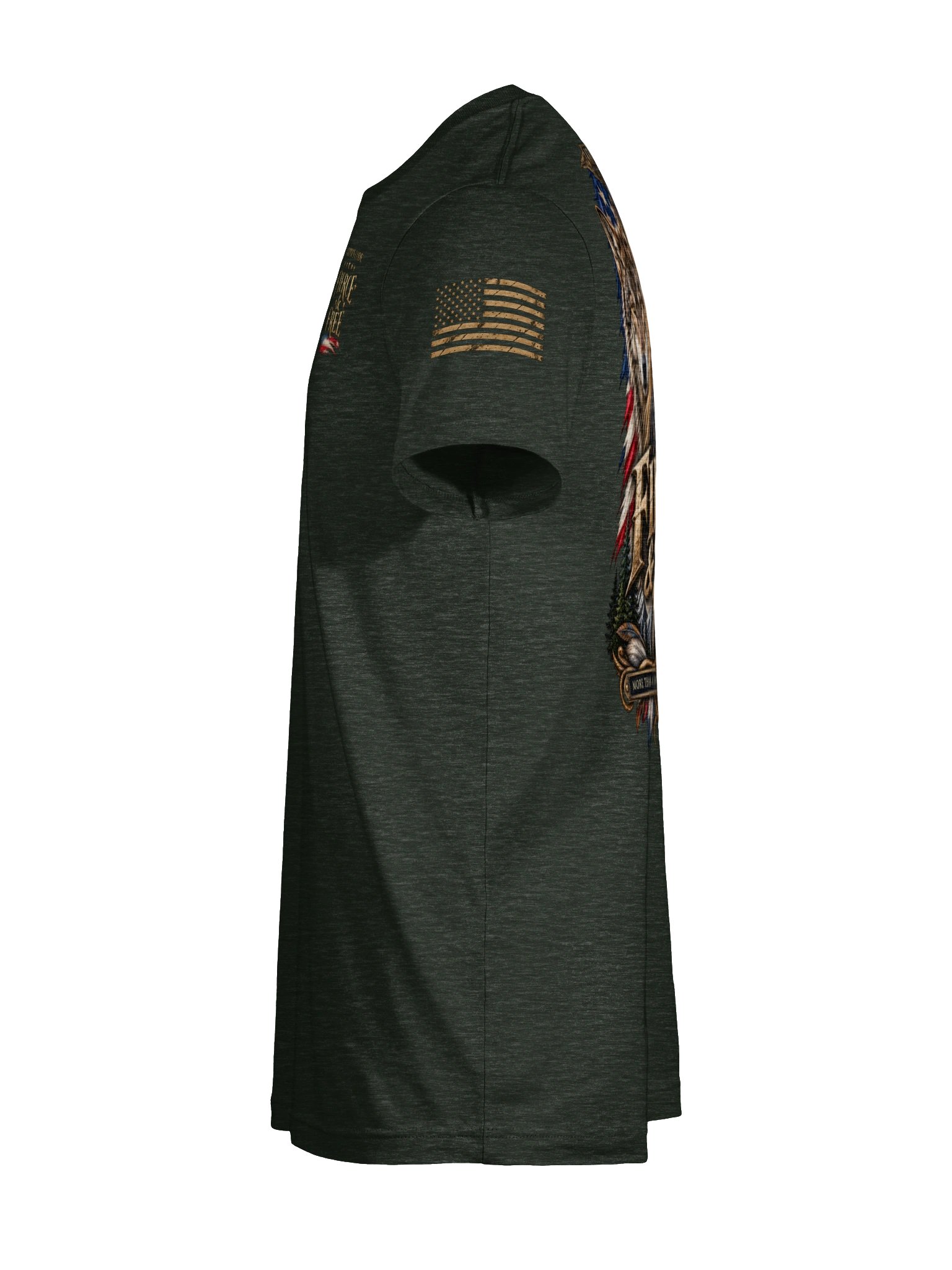 Keeper’s Code™ Women’s Fierce & Free Wolf Patriotic Graphic T-Shirt product image (25)