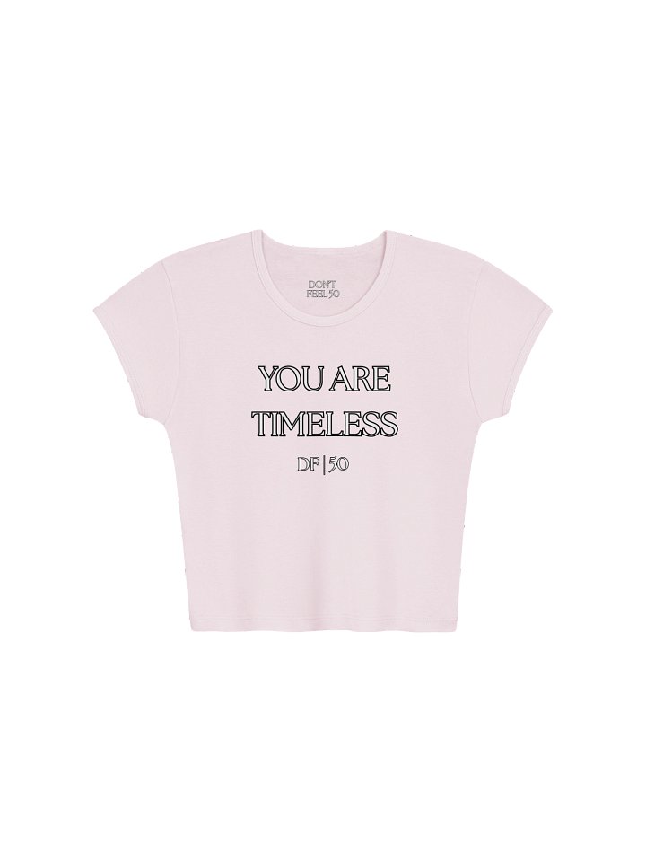 YOU ARE TIMELESS DF50 LA Apparel Womens Baby Rib Crop Top product image (7)