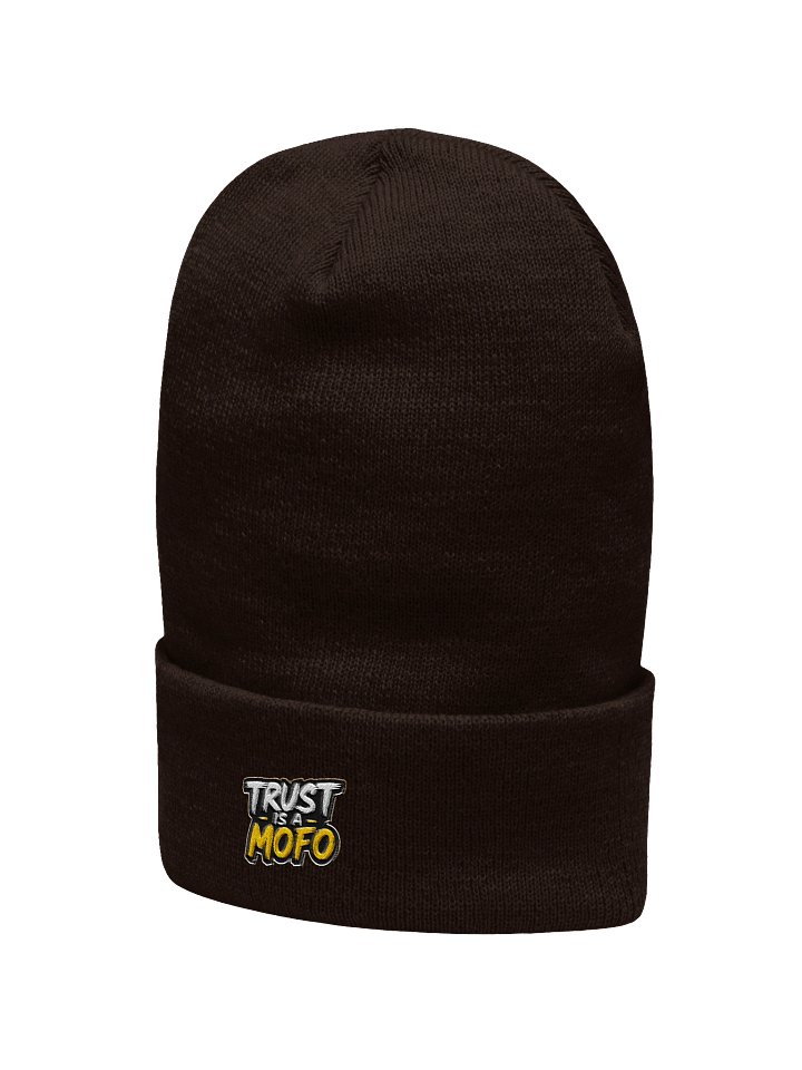 "TRUST-IS-A-MOFO" Yupoong Cuffed Beanie product image (2)