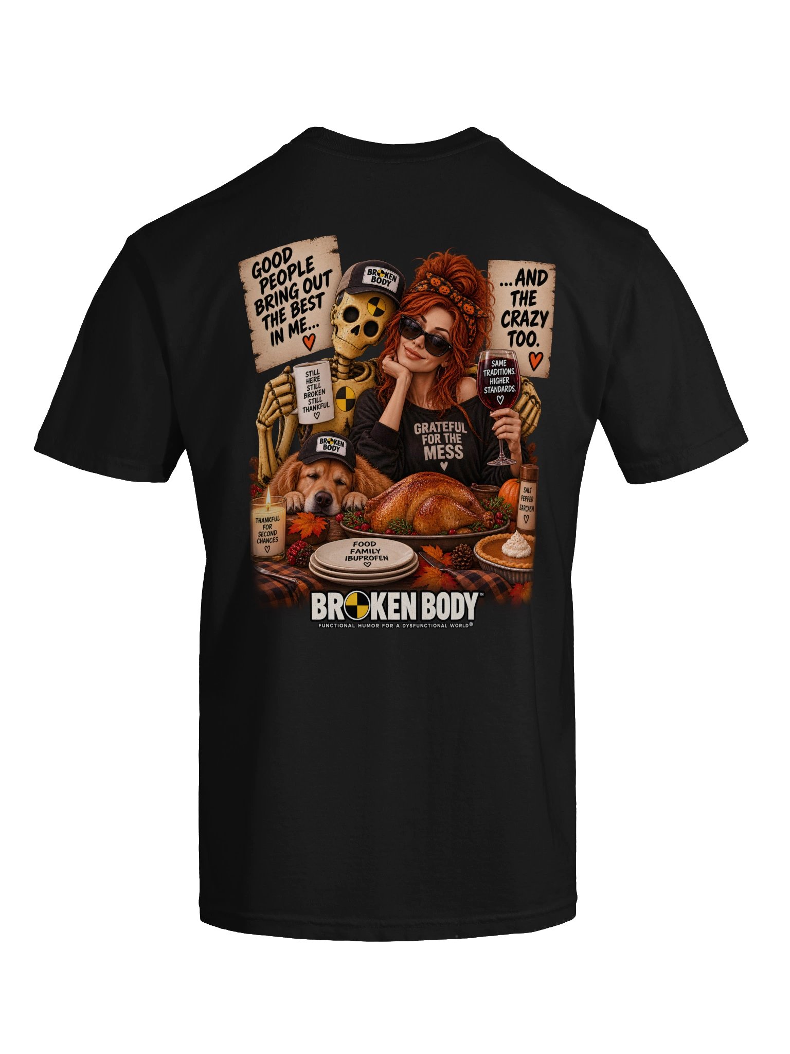 Funny Thanksgiving Shirt — Good People Bring Out the Best in Me & the Crazy Too | Broken Turkey™ product image (12)