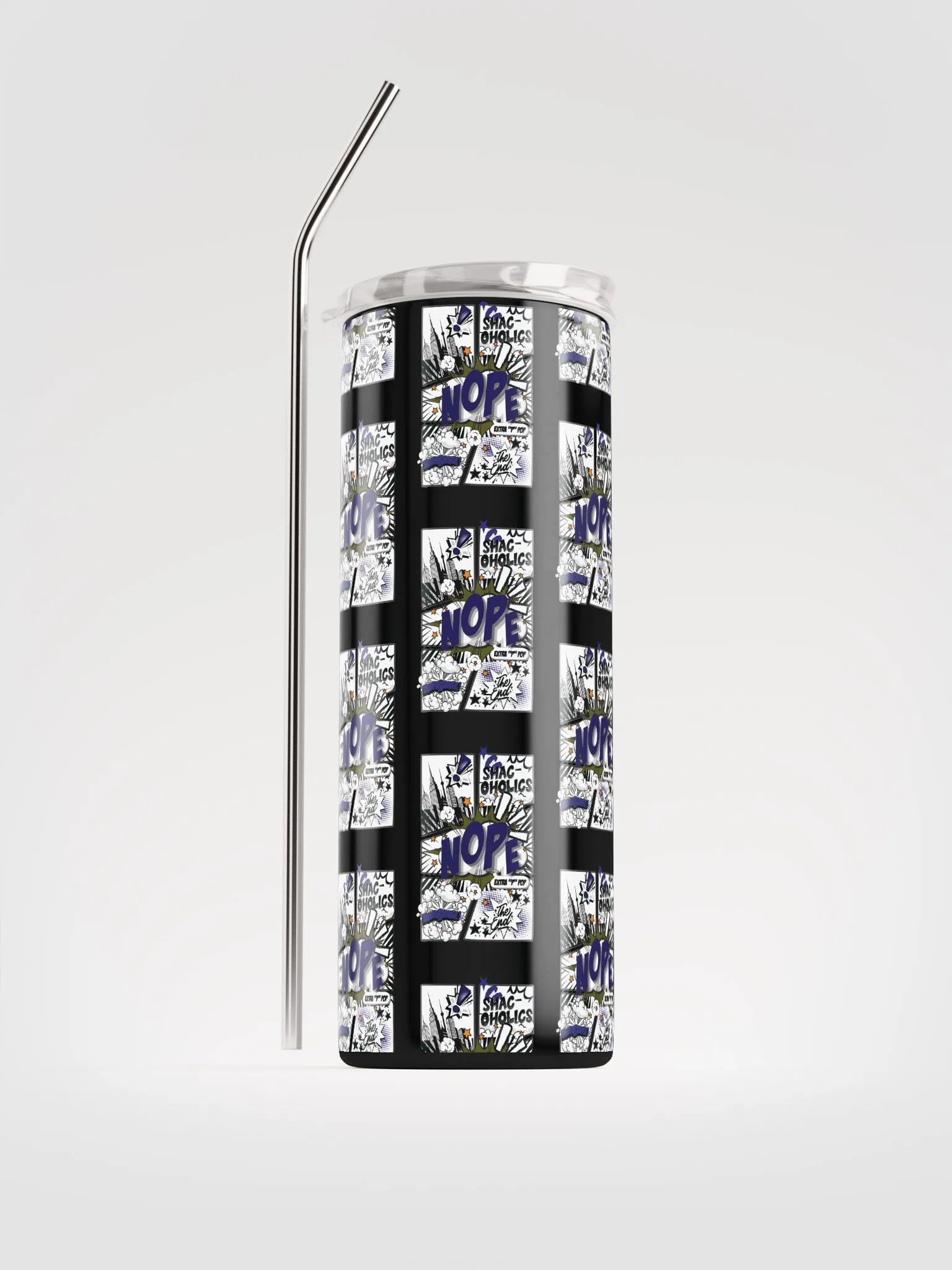 Shac-oholics Comic Blast Tumbler - Dark Blue 