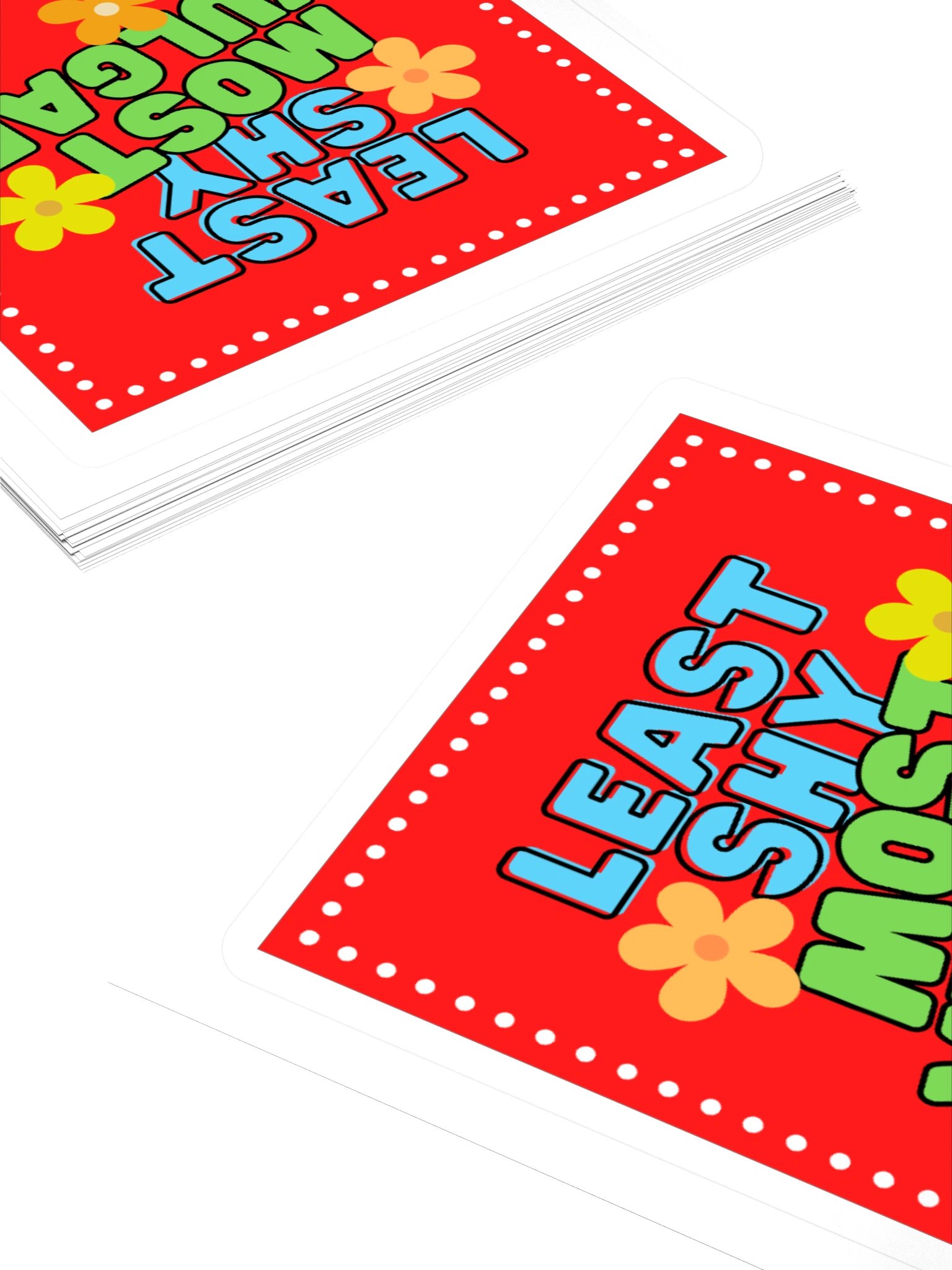 Least Shy, Most Vulgar Red Square Sticker product image (4)