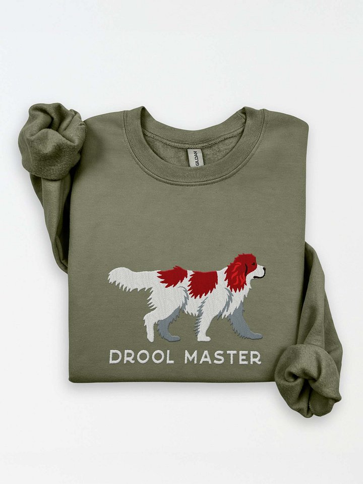 Drool Master Sweatshirt (Embroidered) of a Newfoundland(Brown & White) product image (1)