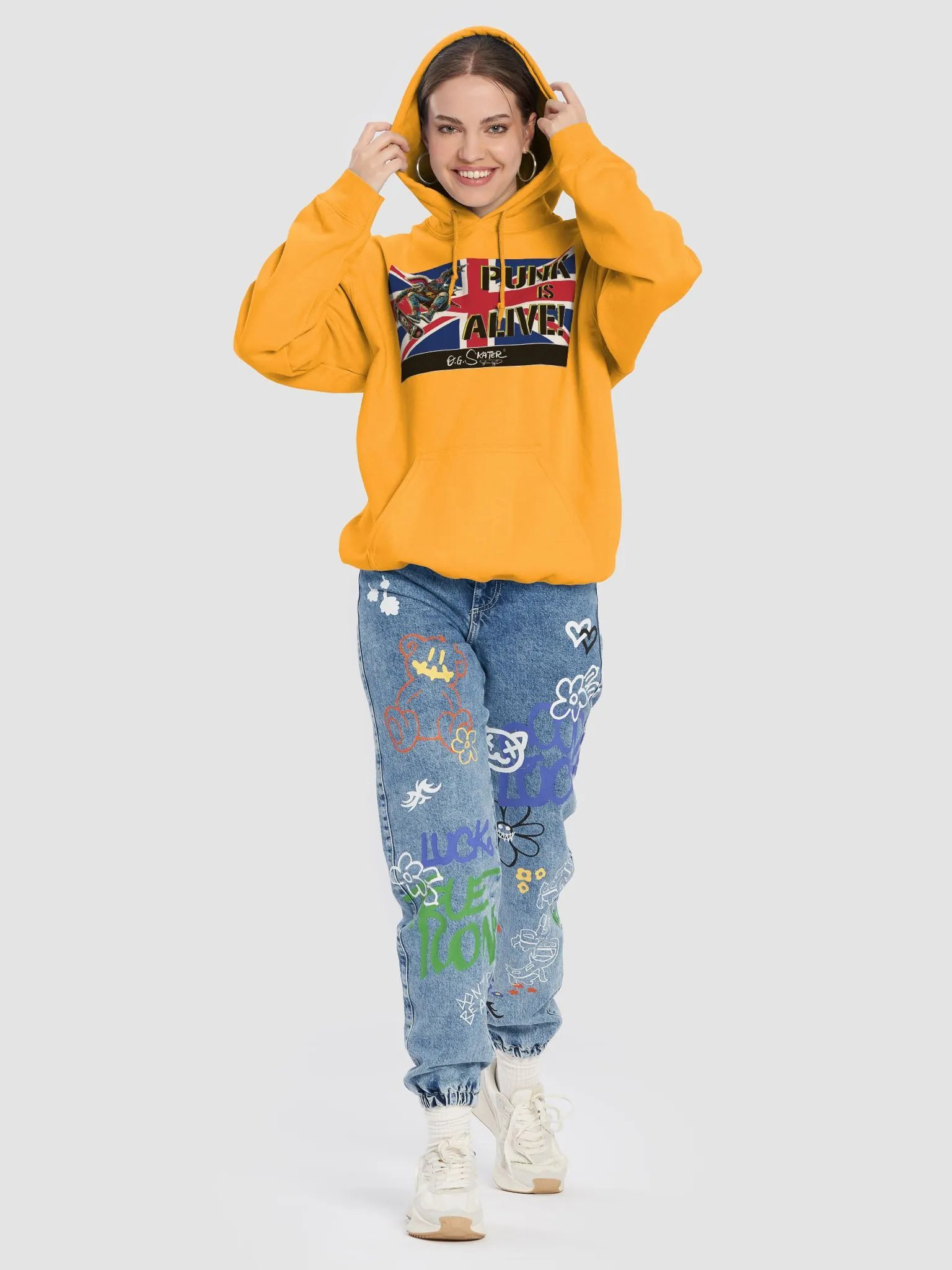 “Punk is Alive!” Hoodie – by O.G. Skater® product image (1)