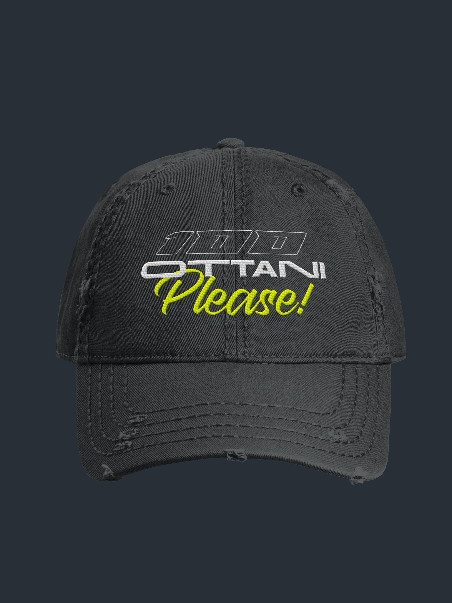 100 Ottani Please!™ Racing Streetwear Distressed Dad Hat | Endurance Survivor Edition product image (1)