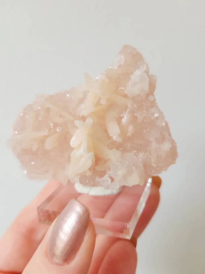Pink apophyllite sugar crystal product image (2)