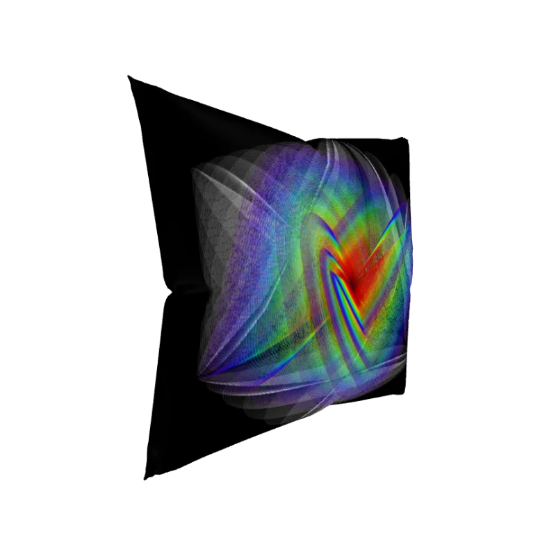 Cubed Oscillations - Lissajous Figures Mathematical Art Pillow product image (3)