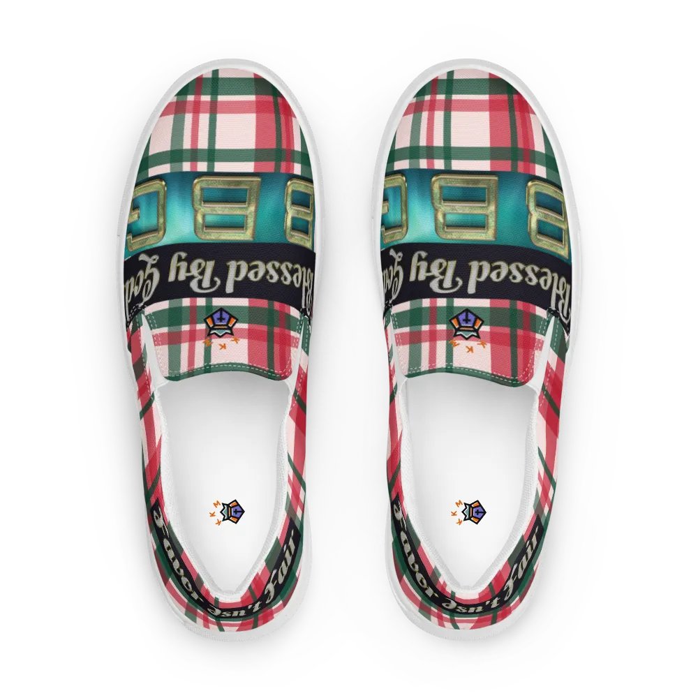 BBG Red and Green Plaid Women's Slip On product image (1)