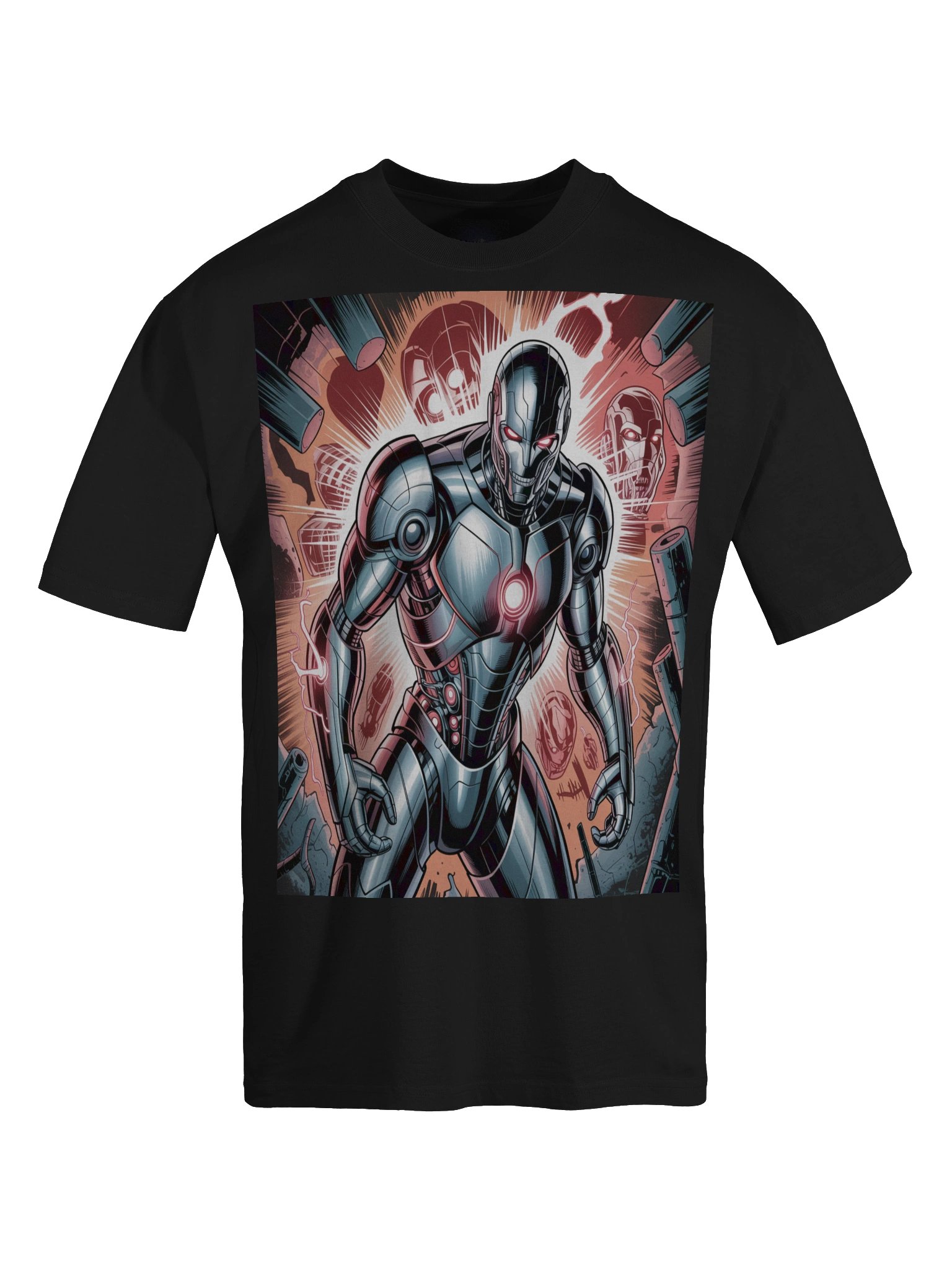 Vibranium Uprising: Ultron Oversized Faded T-Shirt product image (1)