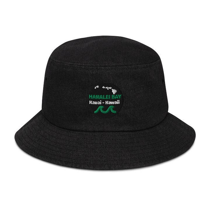 Hanalei Bay Kauai - Green Logo - Capstone Denim Bucket Hat product image (1)
