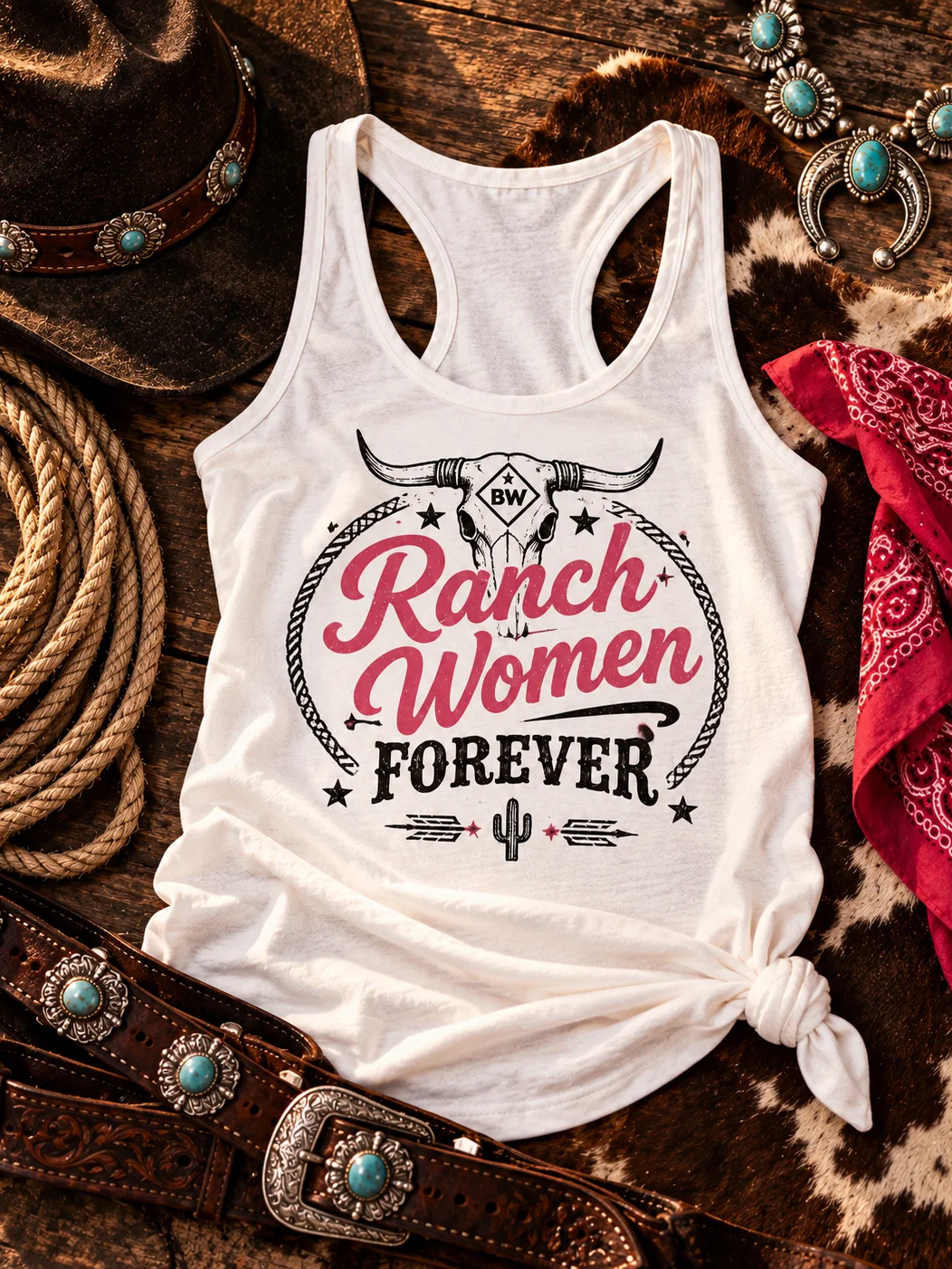 Women's Ranch Life Tank Top — Ranch Women Forever Racerback | Broken Women!™ product image (2)