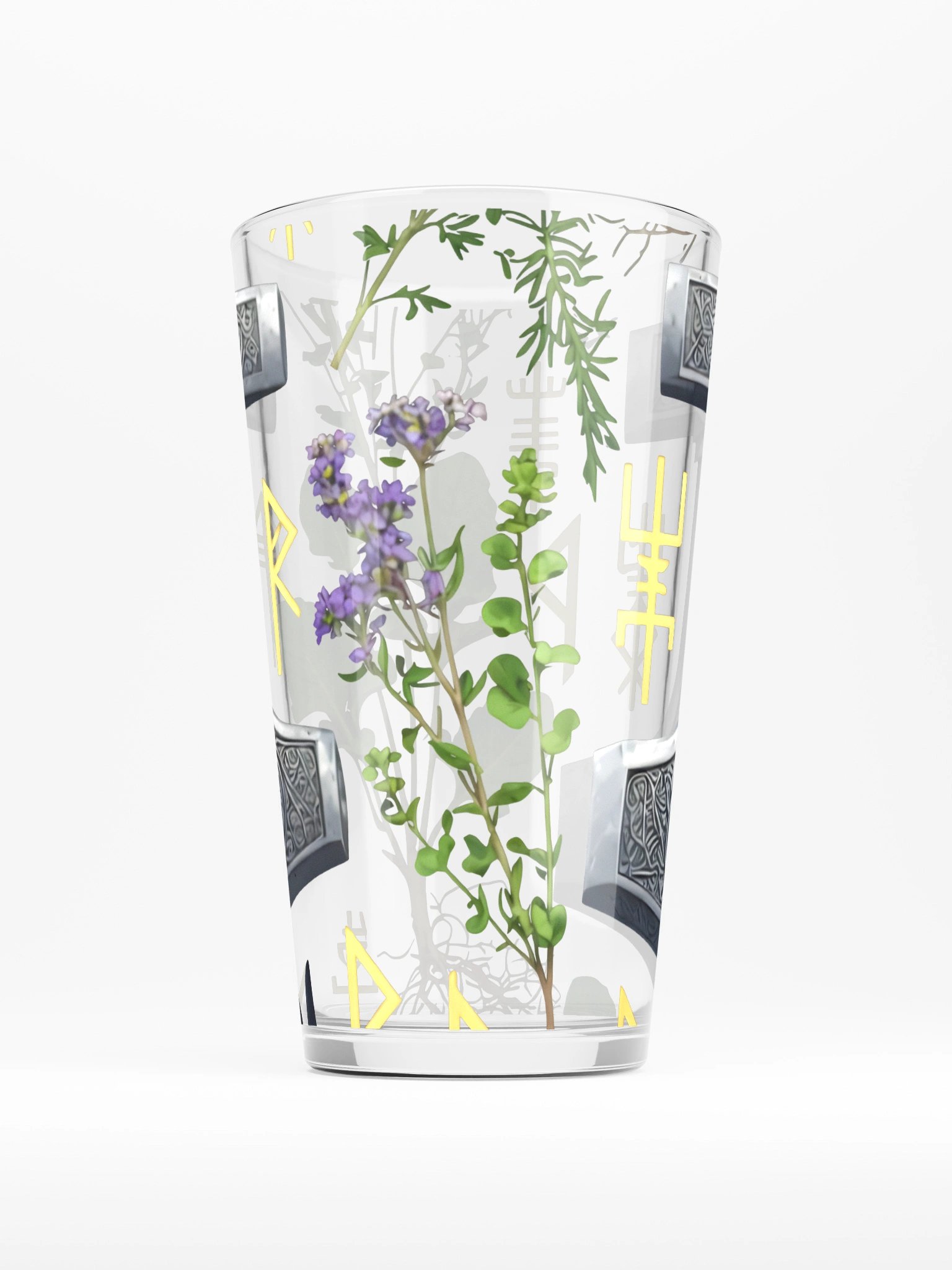 Nordic Nature-Inspired Hammered Glass Pint product image (2)
