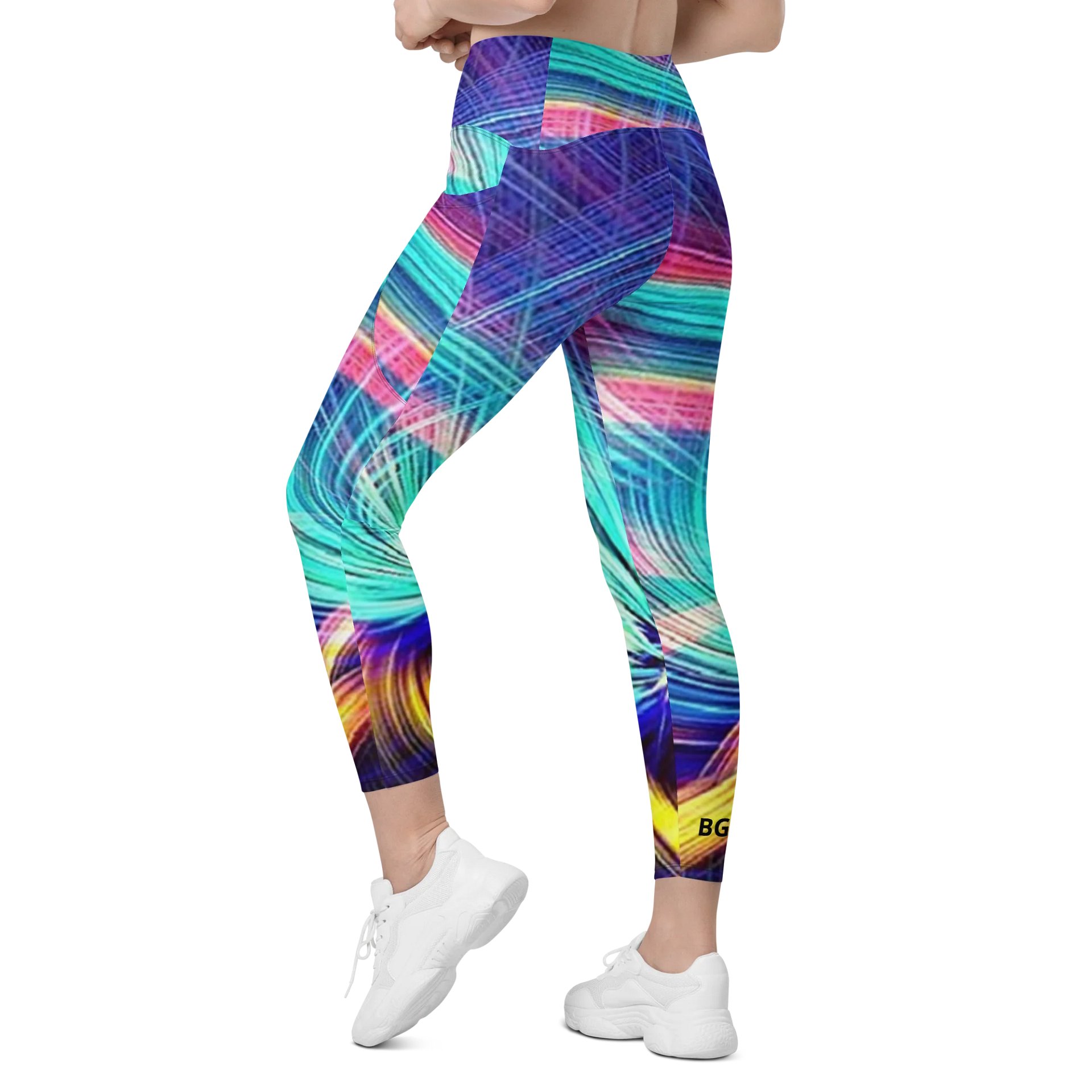 'Spiracles - Deluxe Edition' Sun-Protected Crossover Leggings with Pockets product image (7)