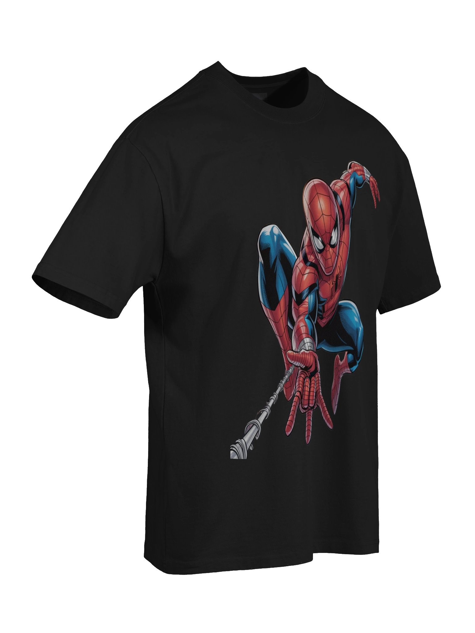Spider-Man Web Shadow Leap Oversized Faded T-Shirt product image (8)