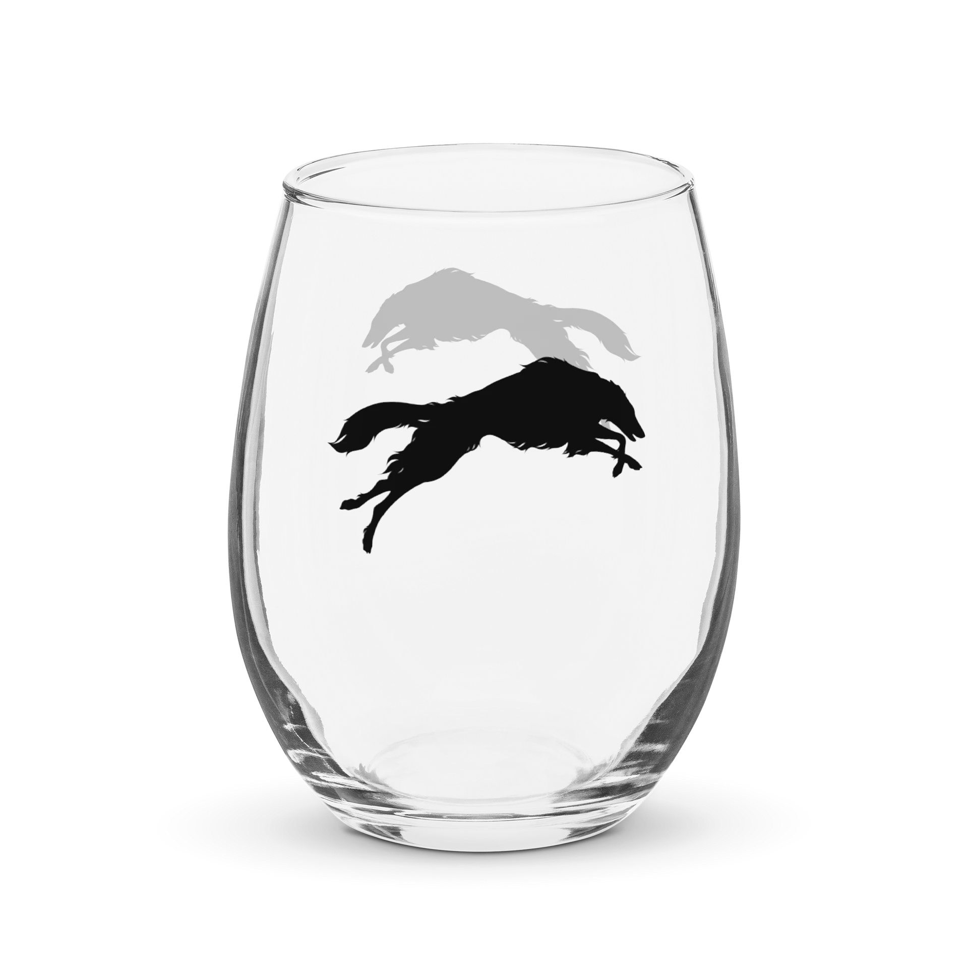 Silhouette Series: Running Dog - Wine Glass product image (1)