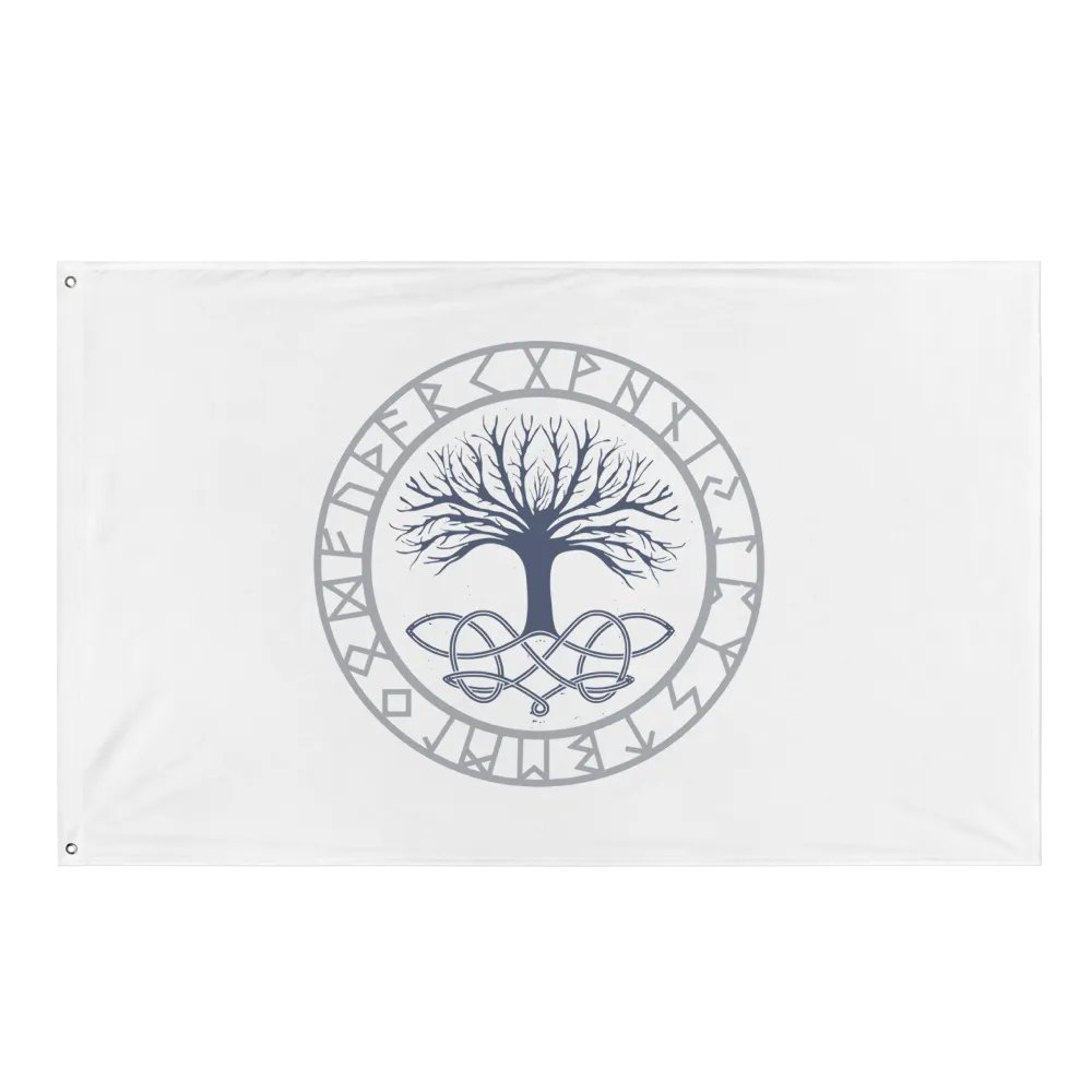Yggdrasil Flag in White product image (1)