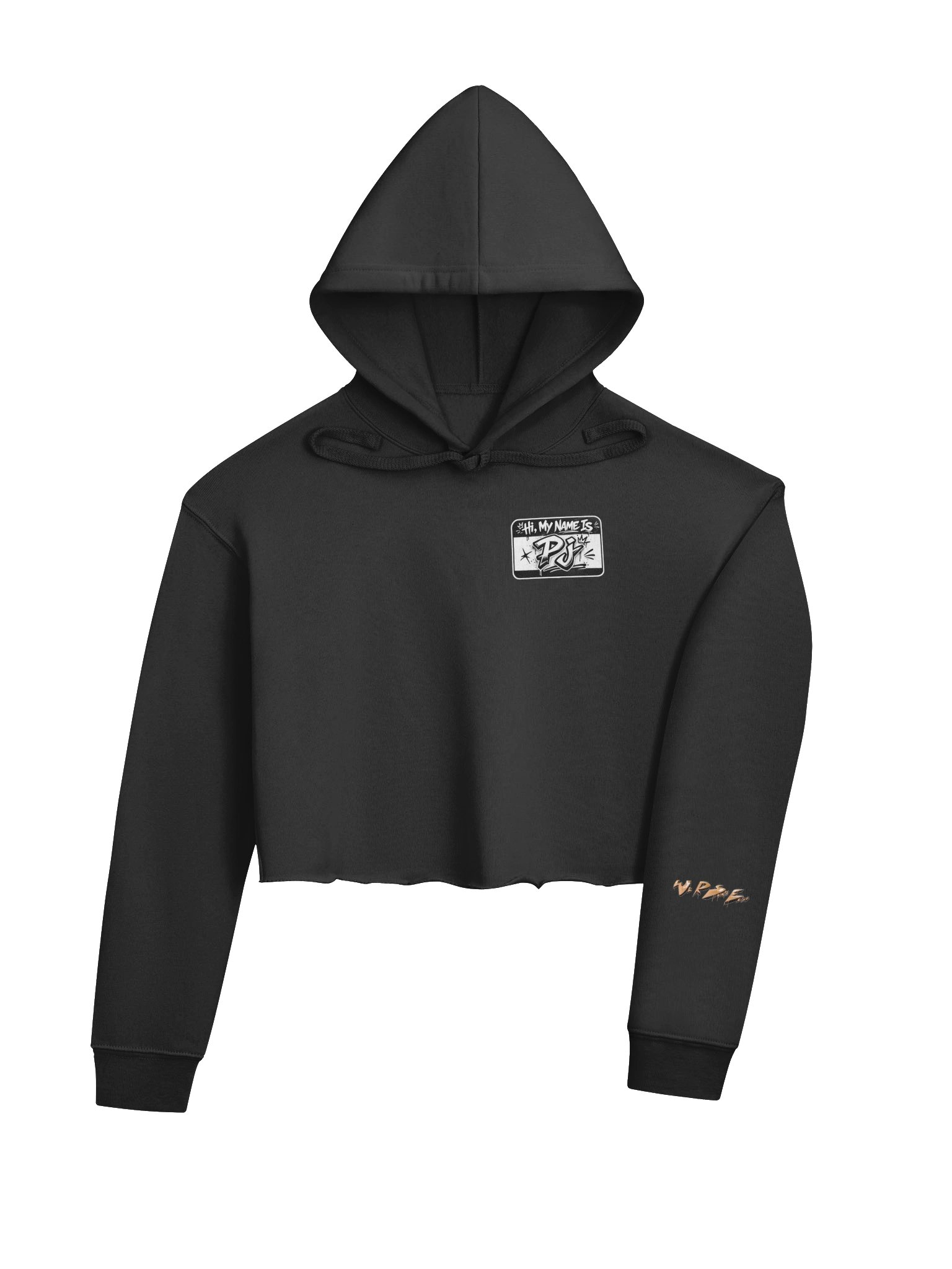 WRSE Hi My Name is PJ Ladies Crop Hoodie product image (4)