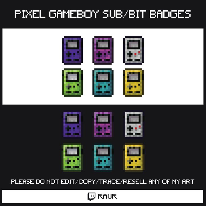 Twitch Pixel Gameboy - Sub/Bit Badges product image (1)