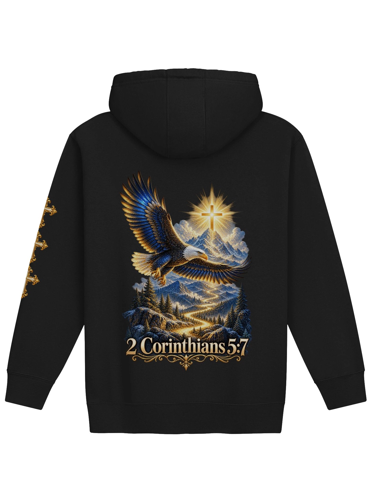 Walk by Faith Eagle Hoodie — 2 Corinthians 5:7 product image (1)