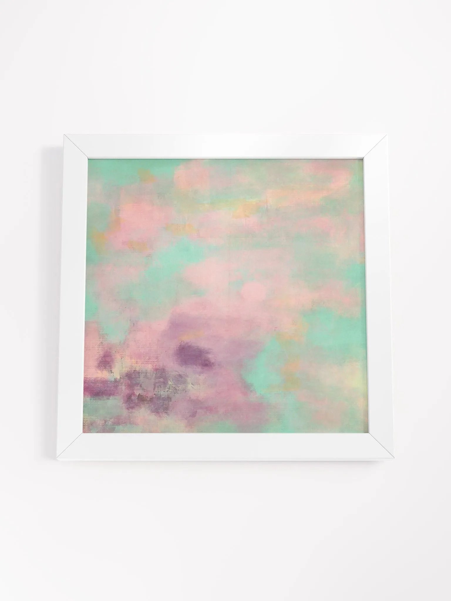 Modern abstract lilac, pale pink and teal green print product image (45)
