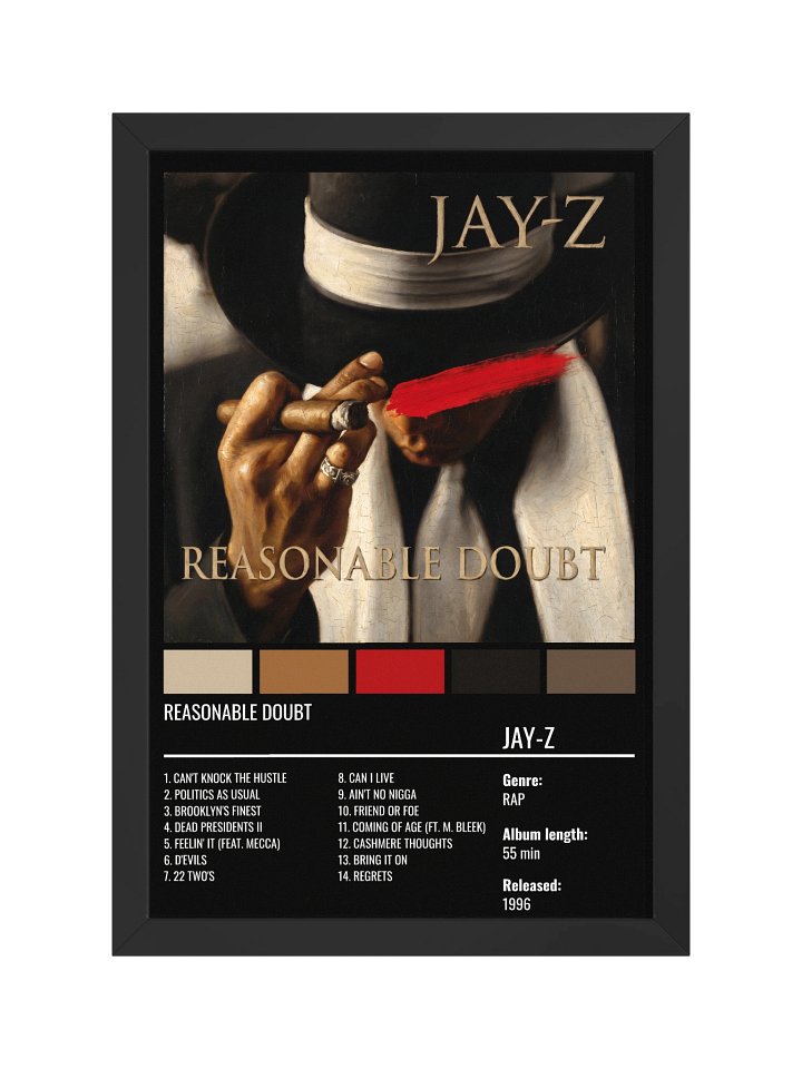 REASONABLE DOUBT "BLACK" product image (1)