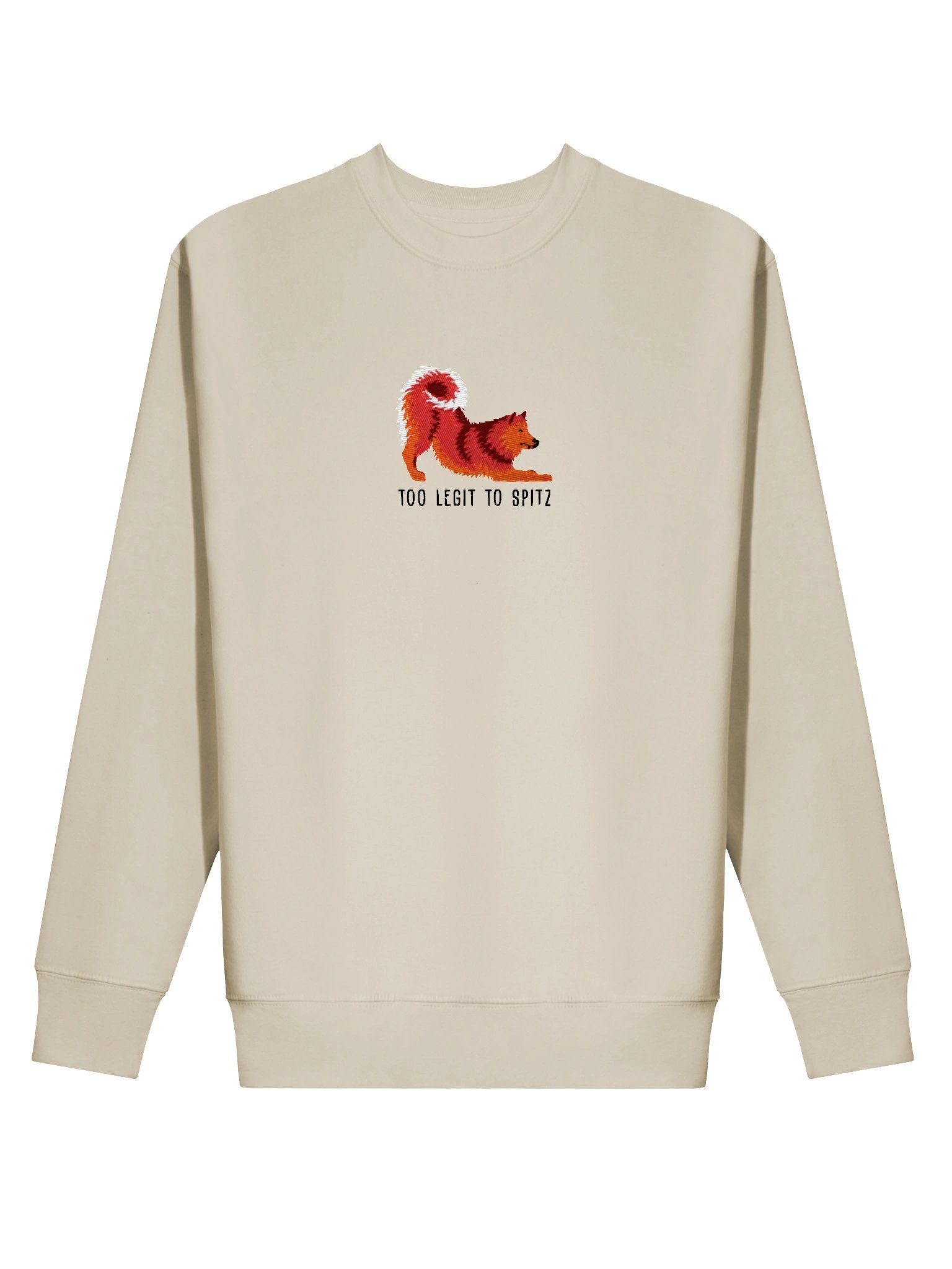 Too Legit to Spitz Sweatshirt (Embroidered) of a Finnish Spitz(Red) product image (72)