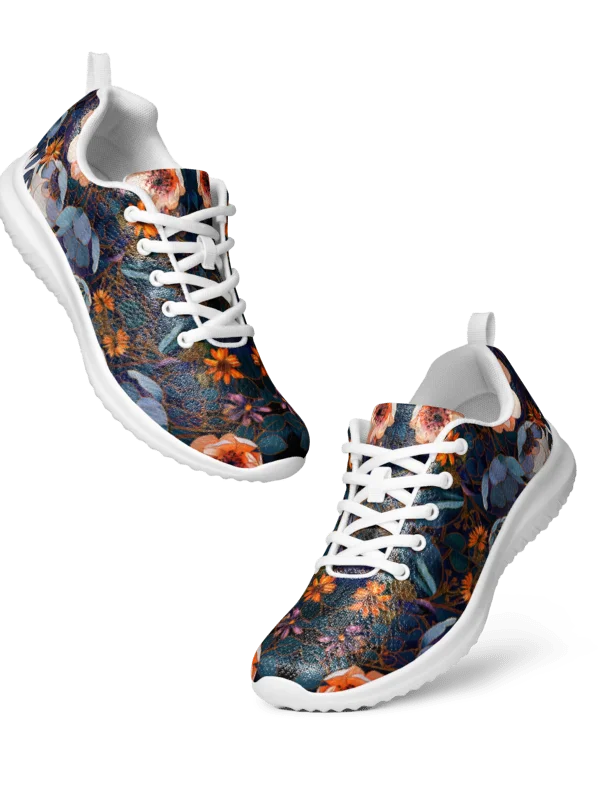 Midnight Bloom: Florale Art-Deco Women's Sneakers product image (1)