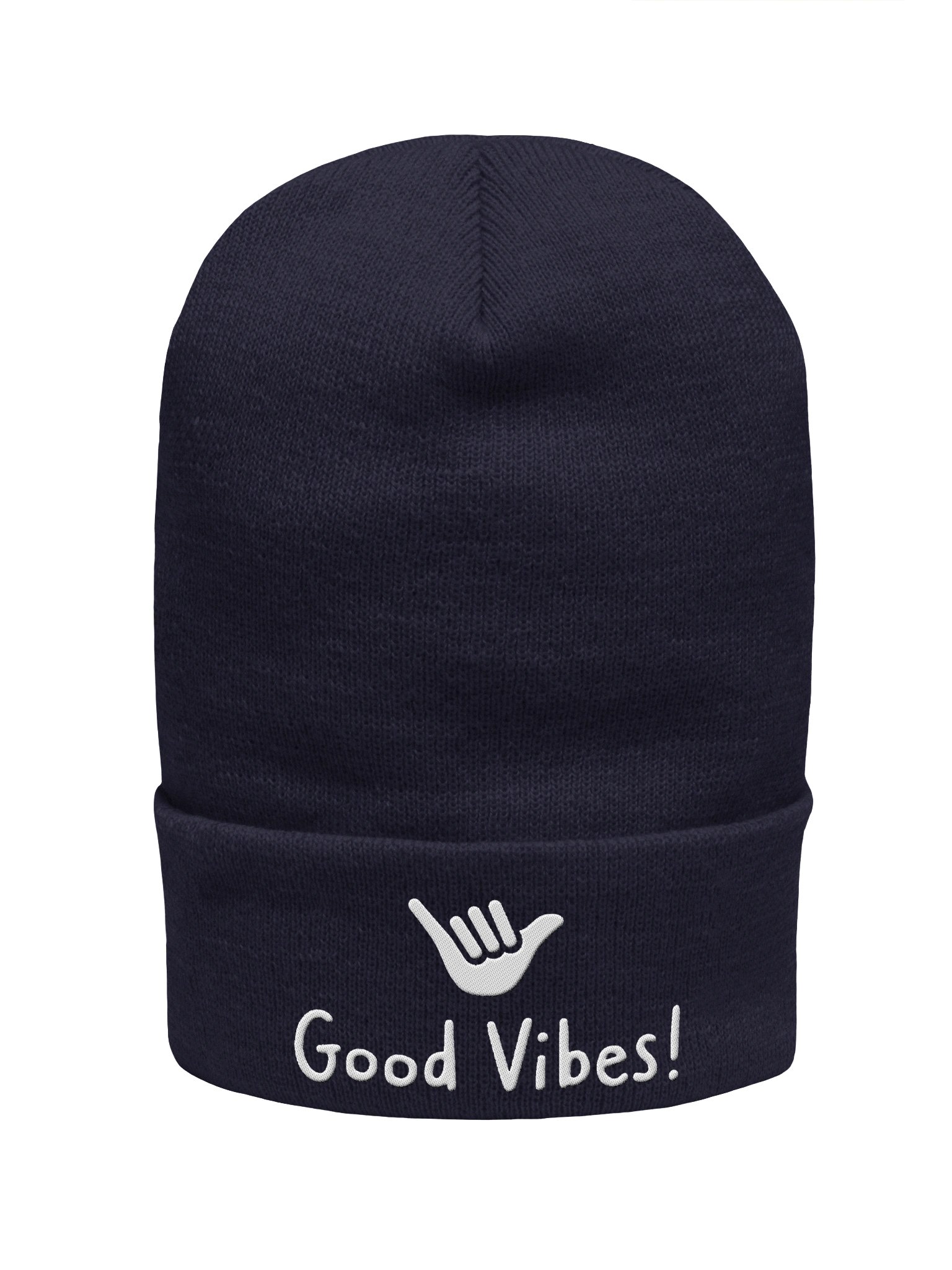 Good Vibes! Embroidered Cuffed Beanie – Soft & Cozy Unisex Accessory for Everyday Elegance product image (2)