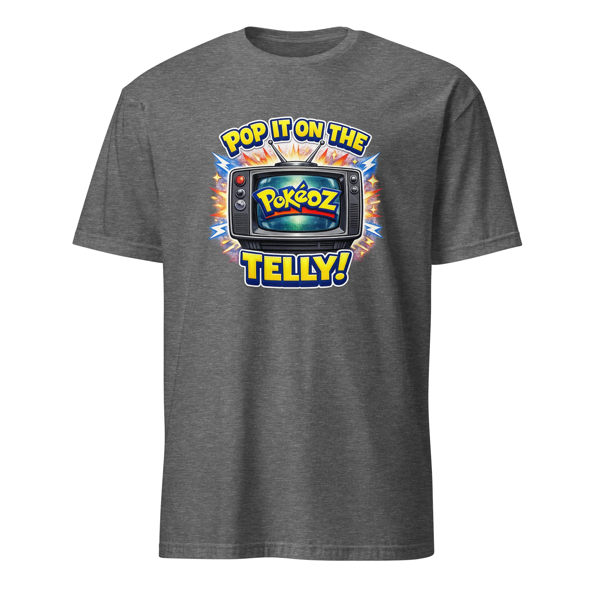 Pop it on the telly basic grey tee product image (1)