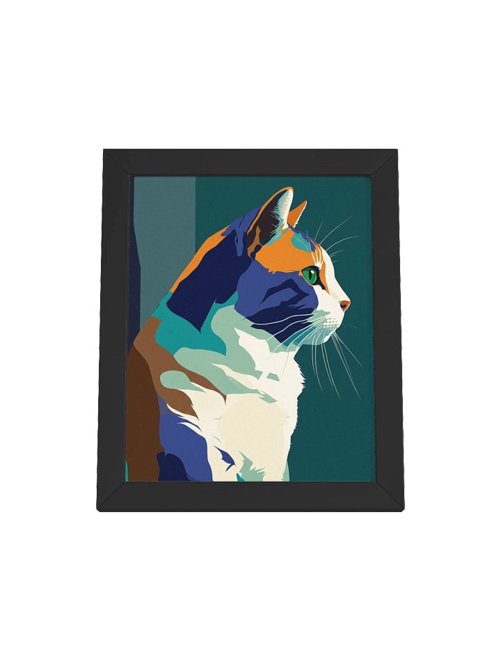 Bold Profile Cat — Framed Matte Poster product image (6)