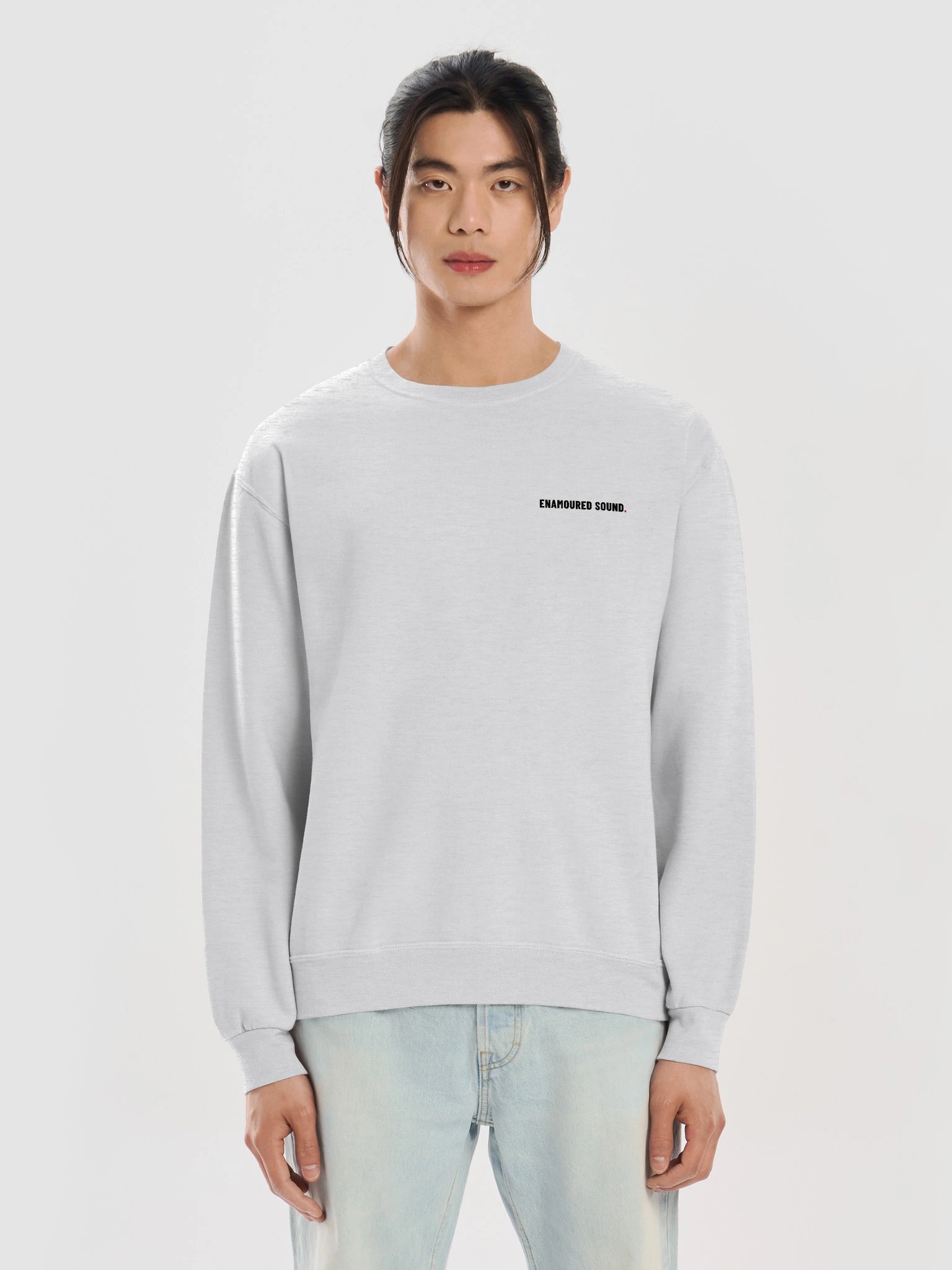 Enamoured Sound Minimalist Crew Sweatshirt - Black Logo product image (9)