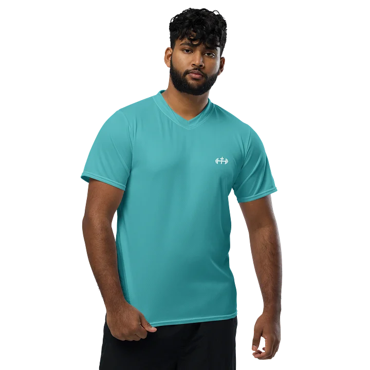 His House Mens Performance V-Neck T-Shirt - Teal product image (1)