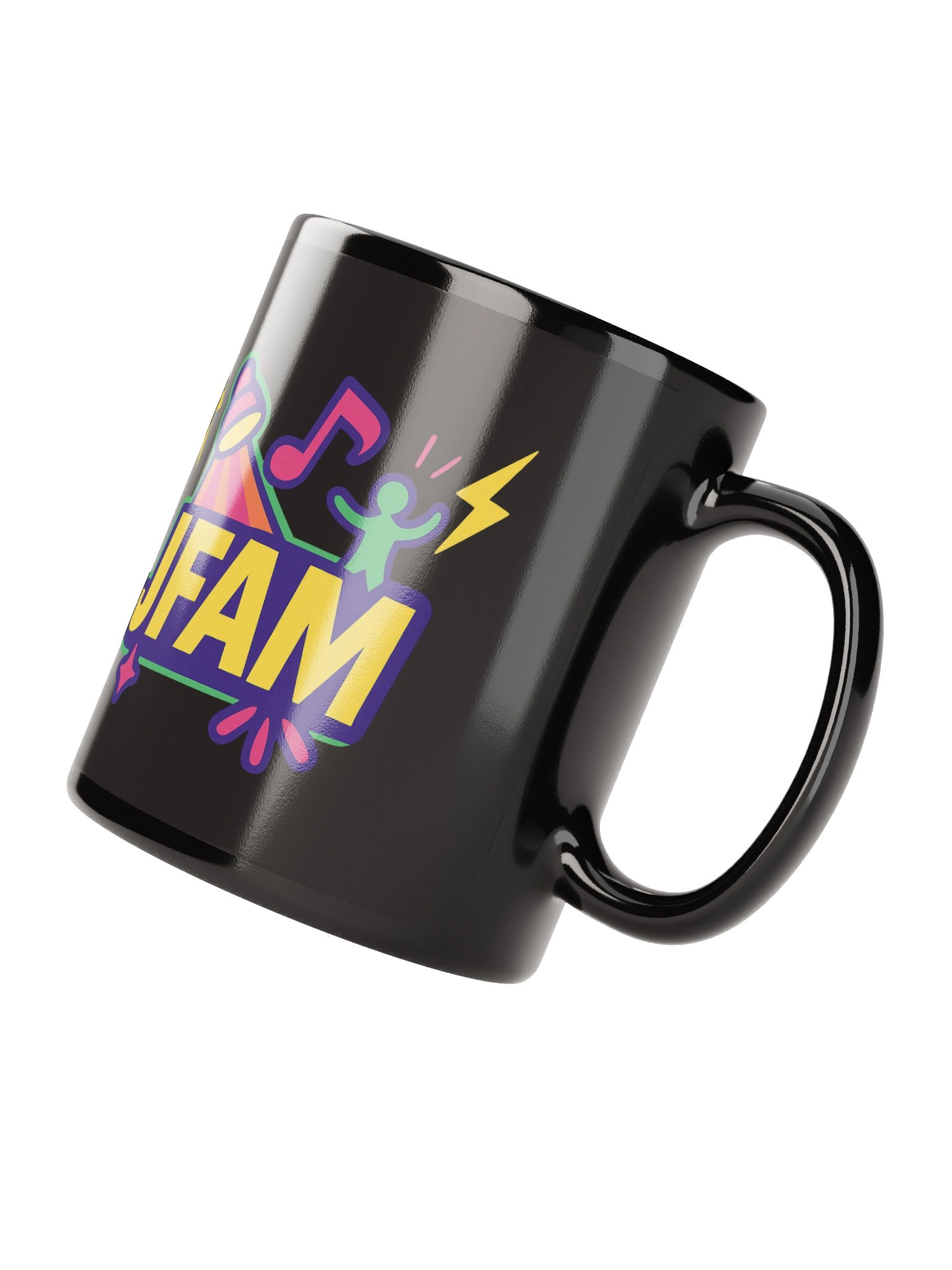 JFAM Vibrant Logo Black Mug product image (3)