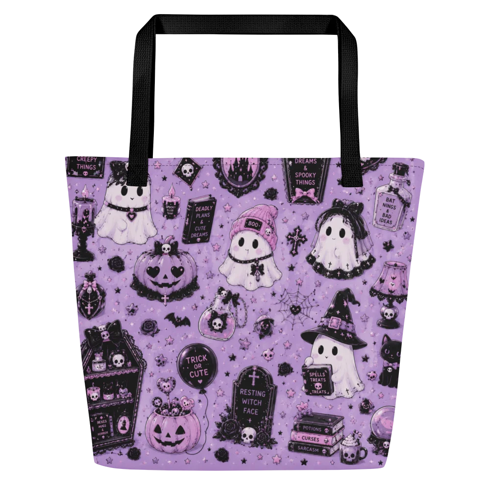 Cute Pastel Goth Halloween Tote Bag product image (1)