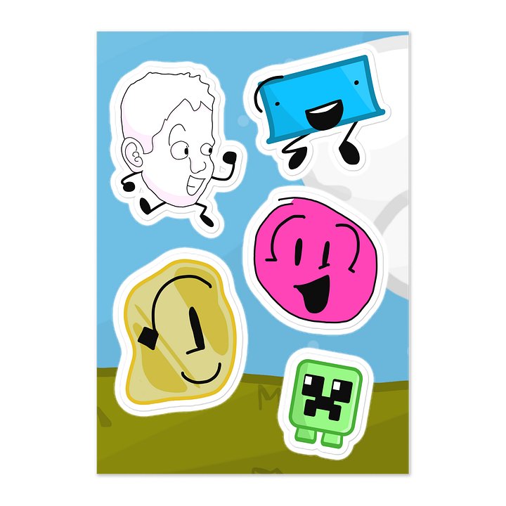 ‘Battle For Peakson Main’ Cast Sticker Sheet product image (1)