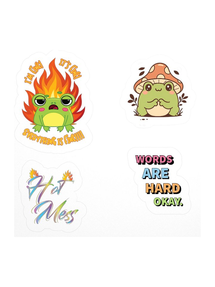 Whimsical Frog Kiss Cut Stickers product image (1)