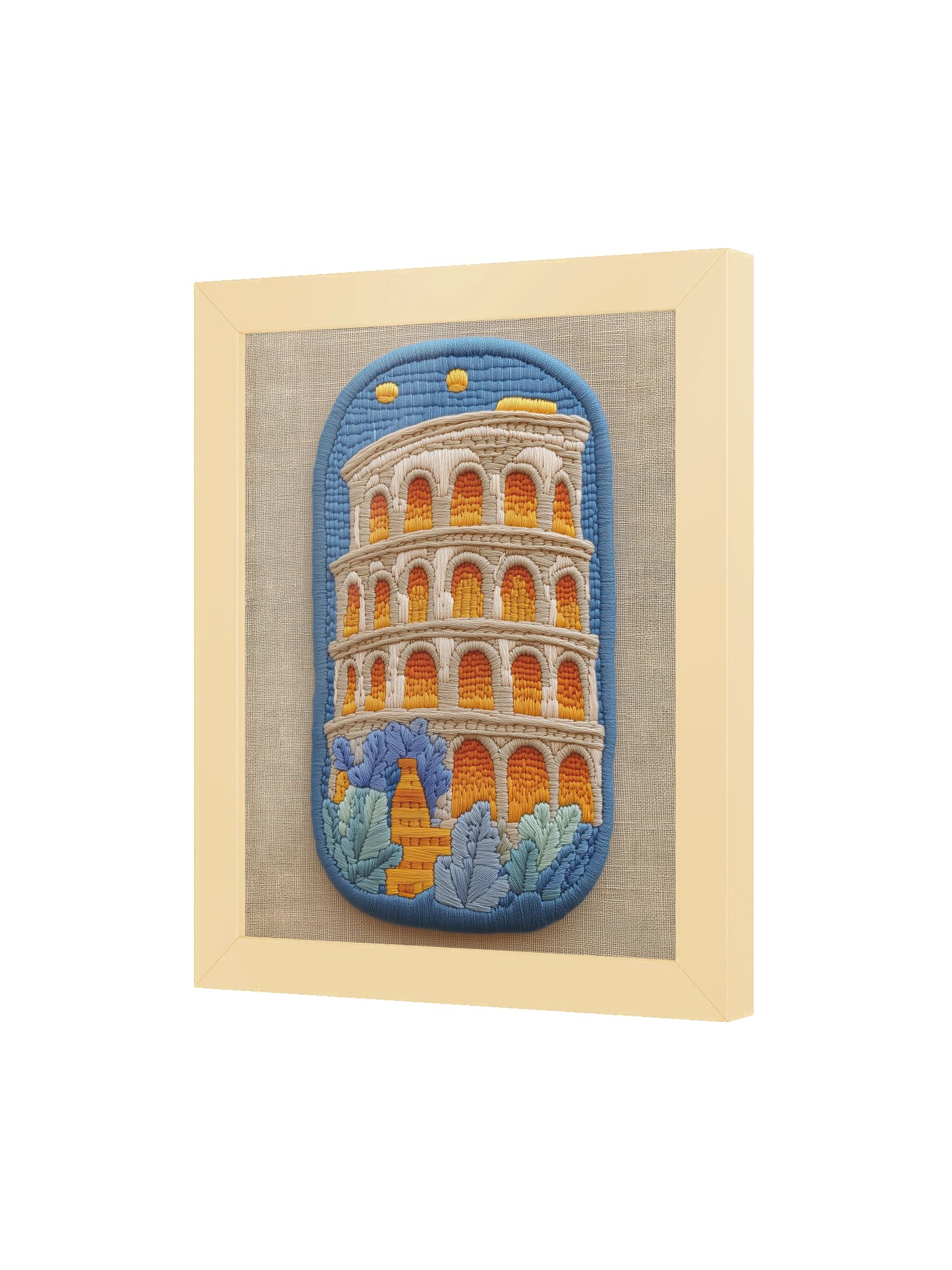 Rome, Remembered | Embroidery-Style Wall Art — Framed Print product image (31)
