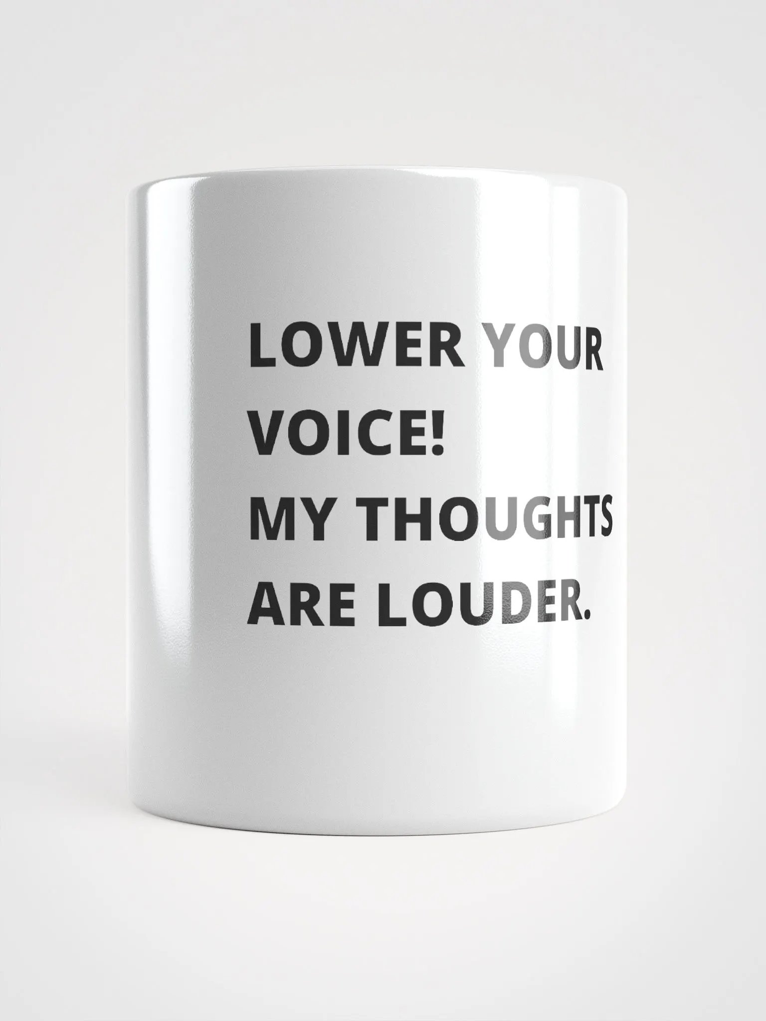 Loud Thoughts White Glossy Mug product image (1)