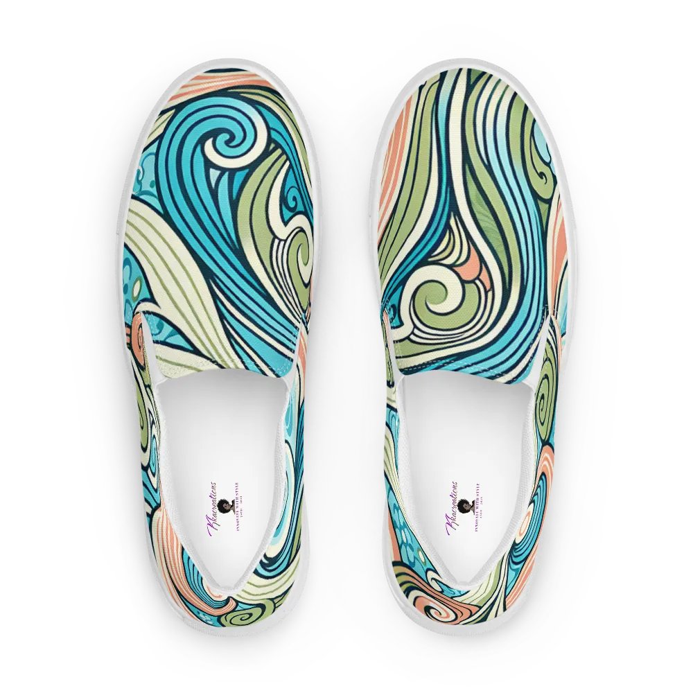 Whimsical Wave Women's Slip-Ons product image (2)