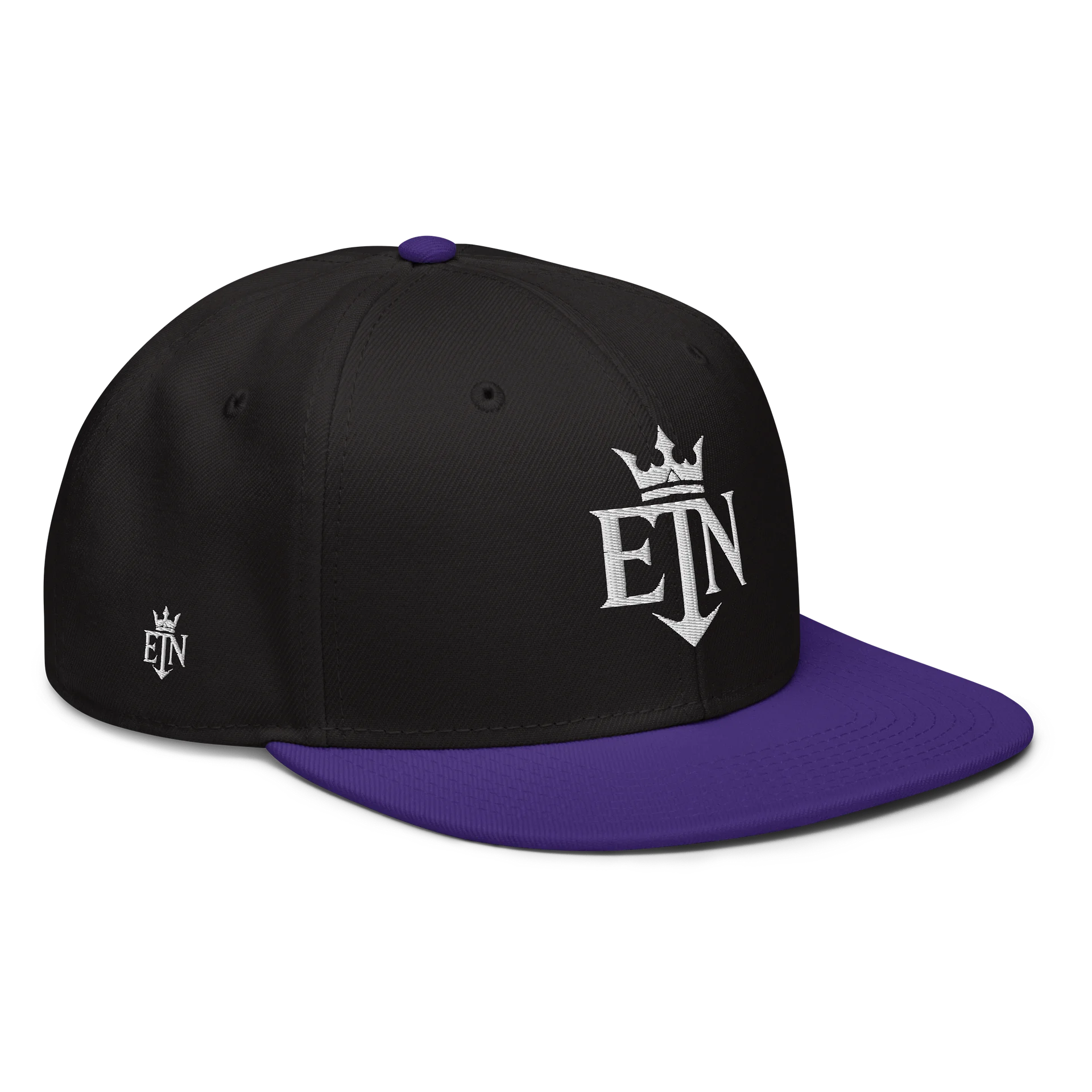 Black & Purple ETN Snapback Hat (Premium Wool) product image (6)