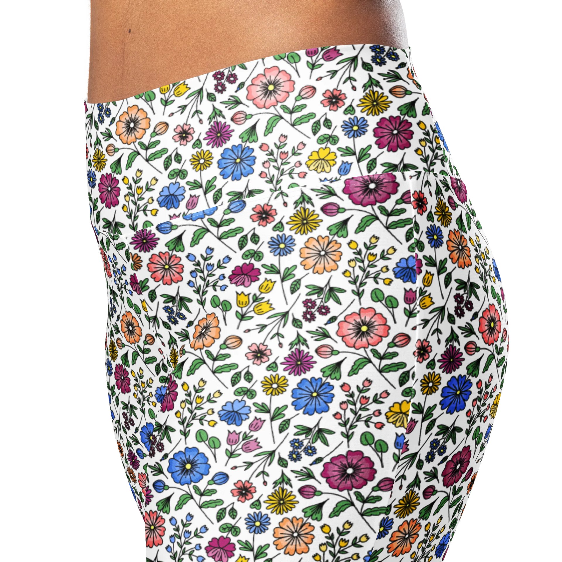 All-Over Print Flare Leggings with Pocket – High-Waisted, Stylish & Comfortable product image (6)