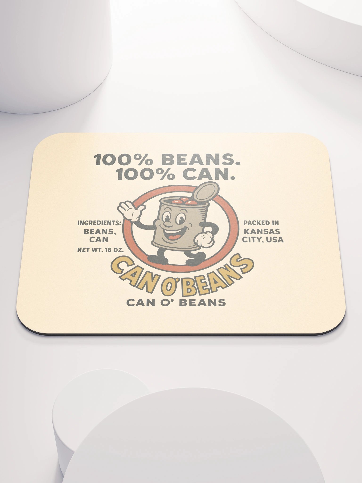 CAN O’ BEANS – 100% Can Mousepad product image (1)