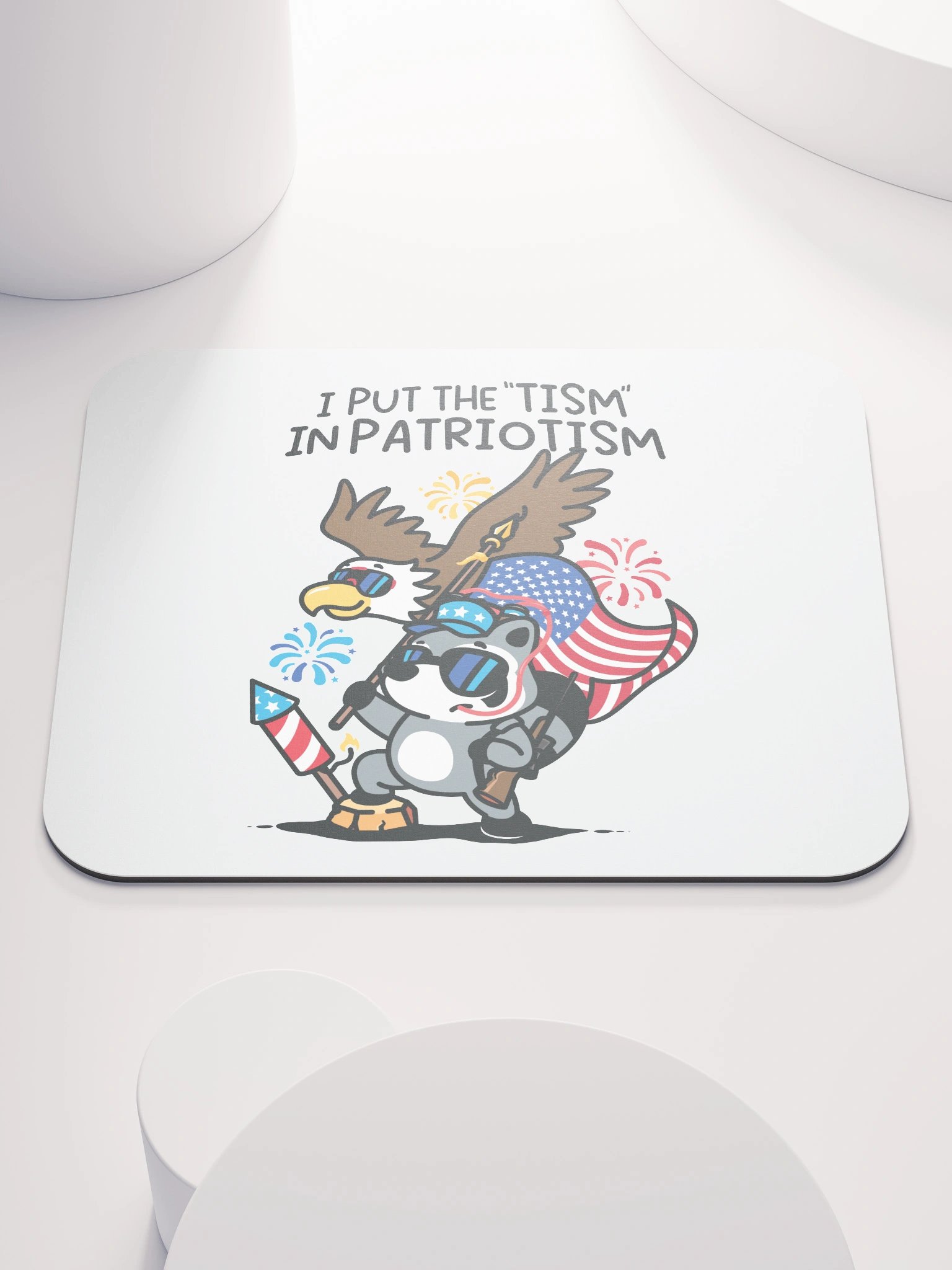 'Tism In Patriotism Mousepad product image (1)