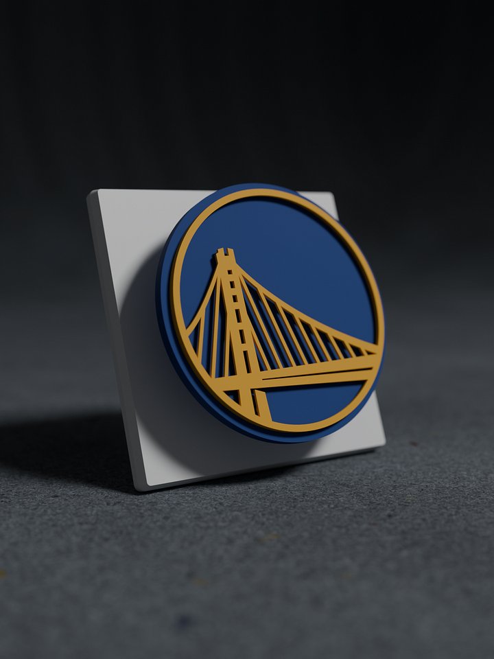 Golden State Warriors 3D Printed Floating Logo Sign (Digital File Only) product image (1)