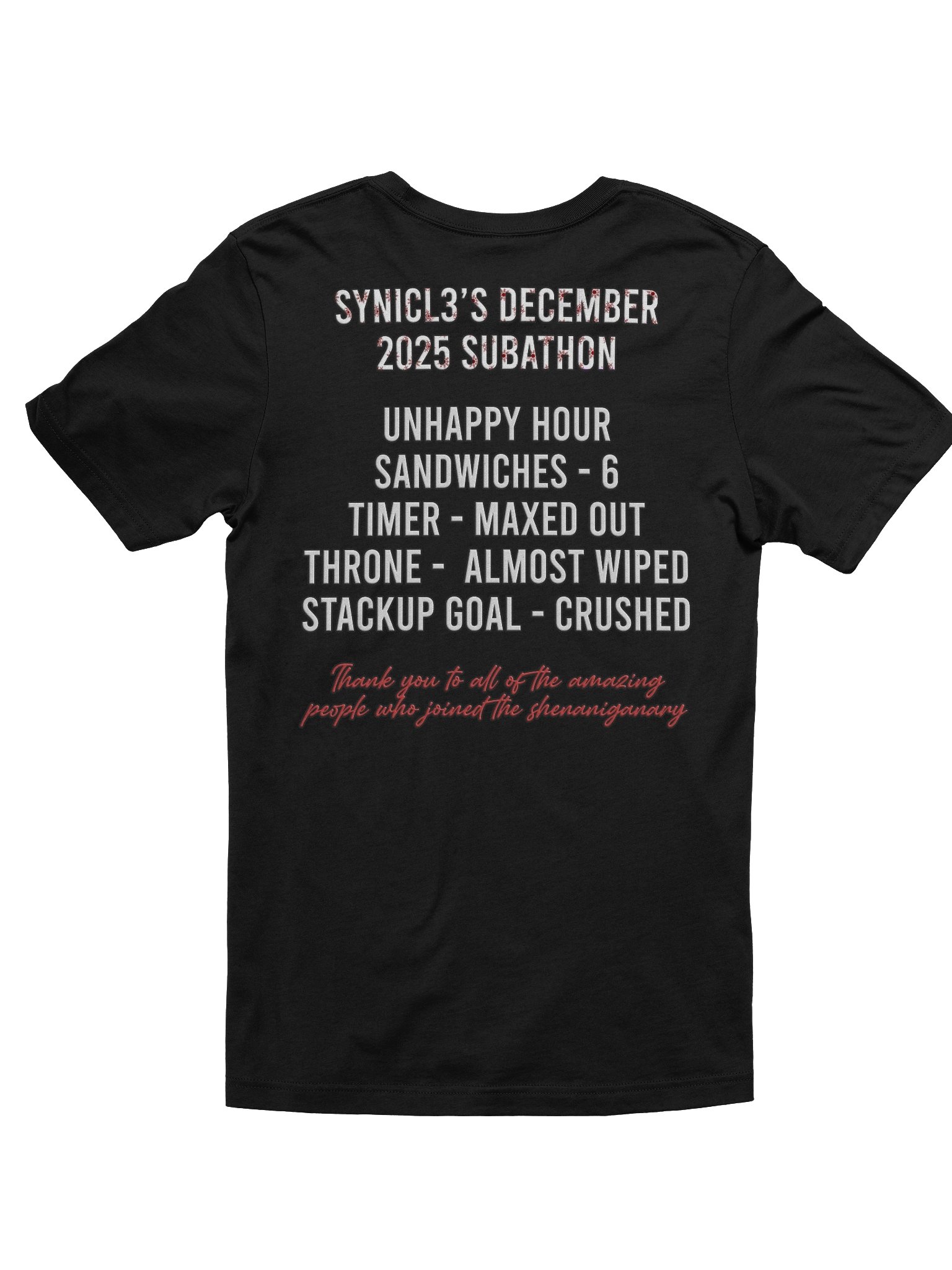 Dec 2025 Subathon - Stats Tee product image (12)