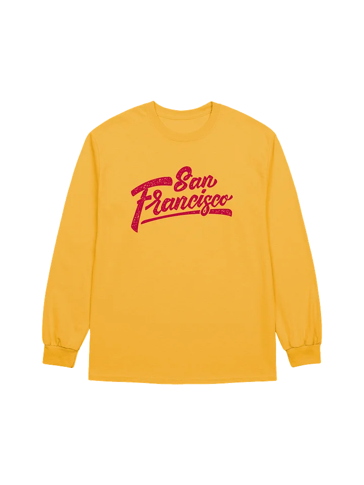San Francisco Unisex Long Sleeve T-Shirt | Bold Red Script Design product image (1)